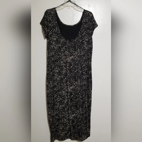 H&M black and speckled beige midi  dress - Picture 2 of 3